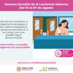 Semana Mundial de  la lactancia materna  primera semana de agosto